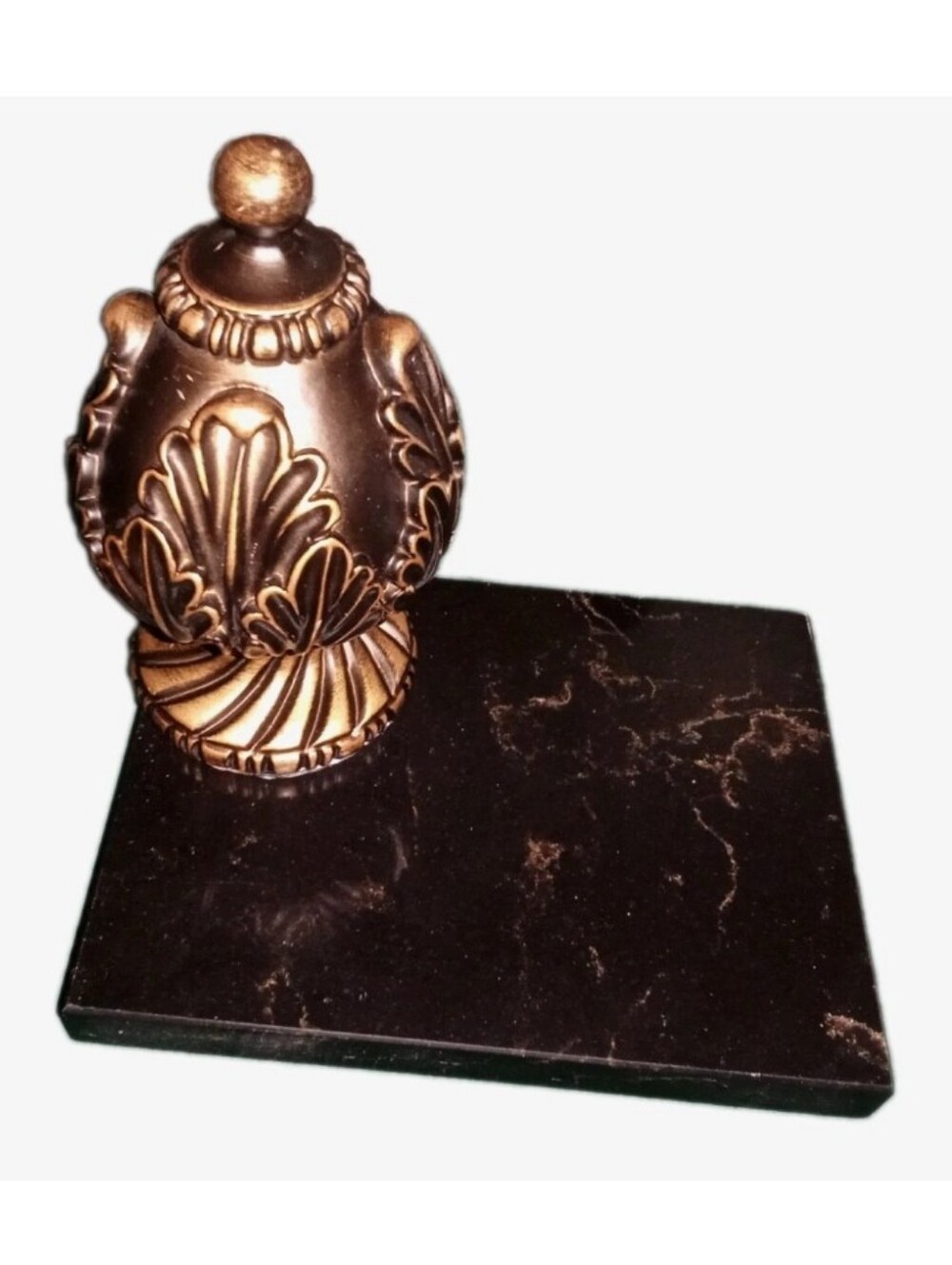 Nebula Polished Natural Quartz Base Featuring Exquisite Acorn & Leaf Sculpture!